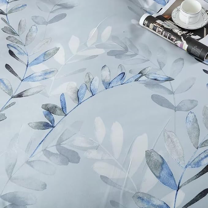 OAITE Duvet Cover King Size, Reversible Leaf Blue Duvet Cover Set - Image 6