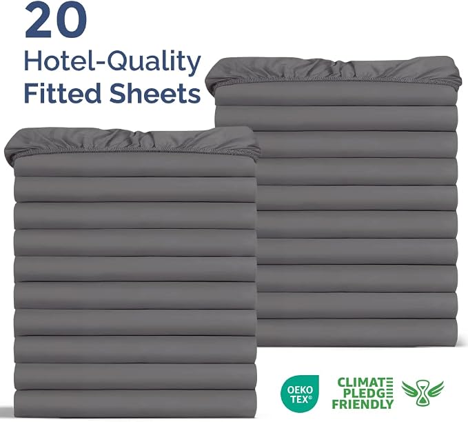 Bulk Case Pack of 16 Fitted Sheets - Image 2