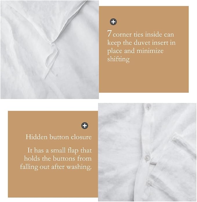 Simple&Opulence 100% Washed Linen Duvet Cover - Image 7