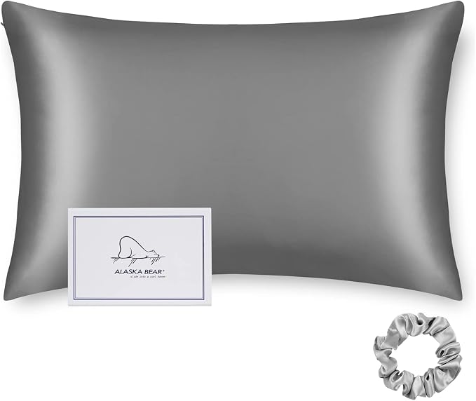 ALASKA BEAR Silk Pillowcase Envelope Closure, 22 Momme 100 Percent Long Overlap by ALASKABEAR