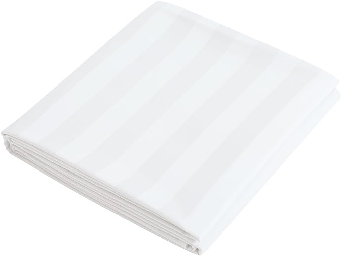 Flat Sheet Only Full Size, 400 TC 100% Egyptian Cotton Flat Sheet Striped by ShunjieHome