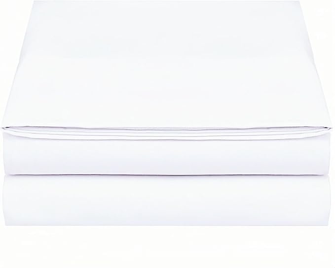 Flat Sheet Queen Size, Soft 300 Thread Count 100% Cotton Sheet, Cooling & - Image 2