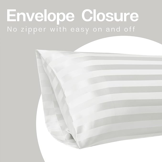 MR&HM Satin Body Pillow Cover, Soft and Breathable Body Pillow Case - Image 3