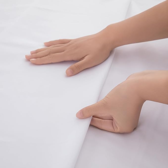 Twin Flat Sheet Only，66x96Inch White - Image 5
