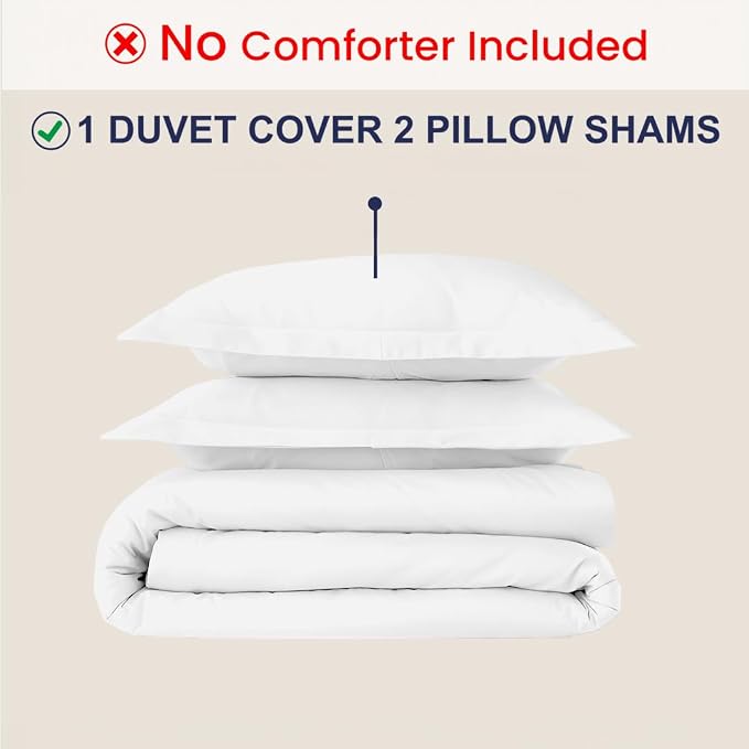 Kotton Culture 3 Pc Duvet Cover King Size Set-100% Egyptian Cotton 600 Thread - Image 2
