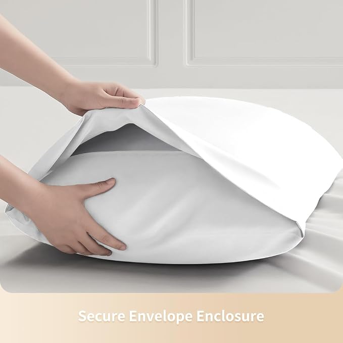 Queen Pillowcases, Cooling Viscose from Bamboo Pillow Covers - Image 6