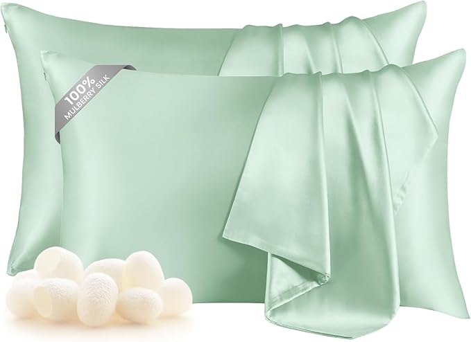 THXSILK Set of 2 100% Mulberry Silk Pillowcase by THXSILK