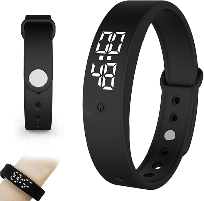 Vibrating Alarm Wristband Deaf People Watch Band Fit Sleeps Rise Silent Shock by Unknown