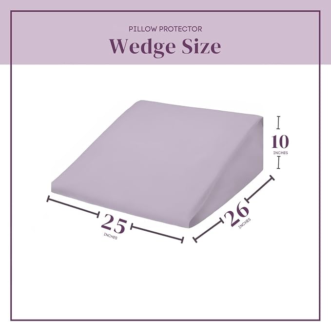 CirclesHome Wedge Pillow Cover 100% Cotton, Zippered Wedge Pillow Case Protector - Image 2