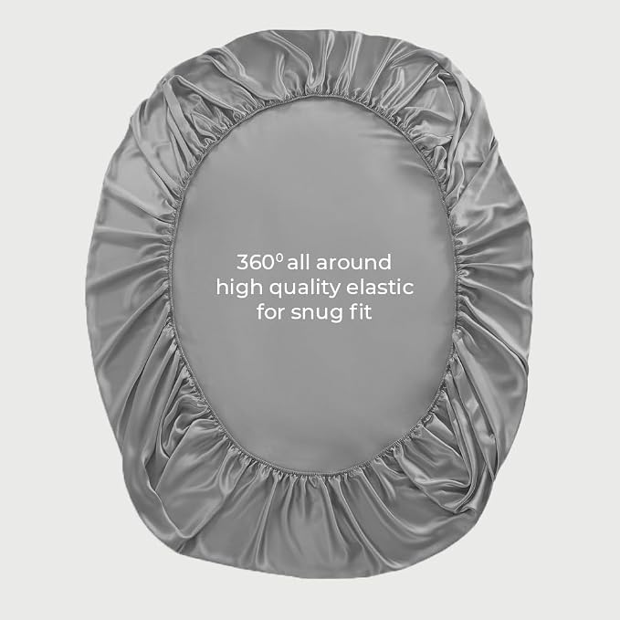 LINENWALAS Fitted Sheet Only Viscose Derived from Bamboo, Bottom Sheet - Image 5
