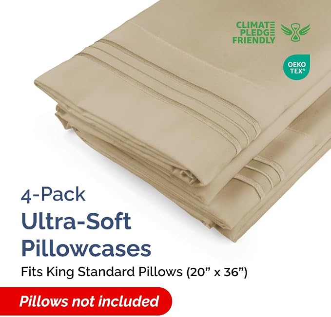 King Standard Pillow Cases Set of 4 - Image 2