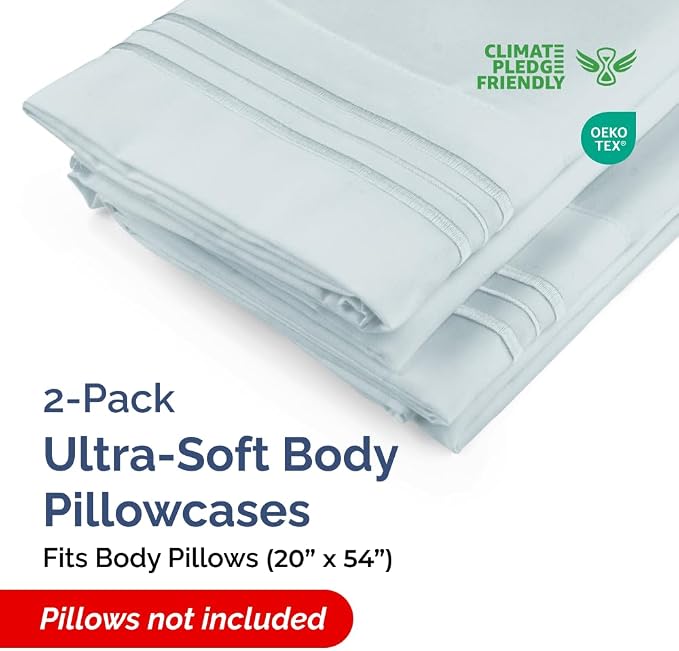 Body Pillowcases Set of 2-20x54 Long Body Pillow Case - Image 2