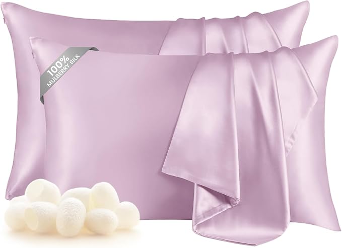 THXSILK Set of 2 100% Mulberry Silk Pillowcase by THXSILK