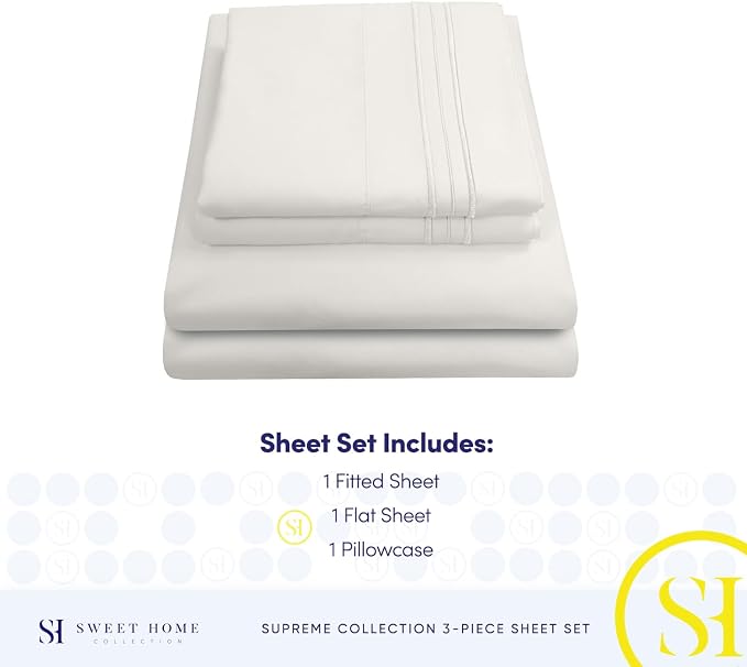 Twin Sheets - Breathable Luxury Sheets - 1800 Supreme Collection Extra Soft - Image 4