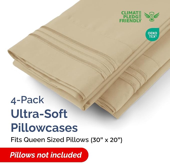 Queen Pillow Cases Set of 4 - Image 2