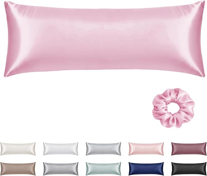 Satin Body Pillow Cover 1pc, Silky Body Pillow Pillowcase Similar to Silk by Vielit