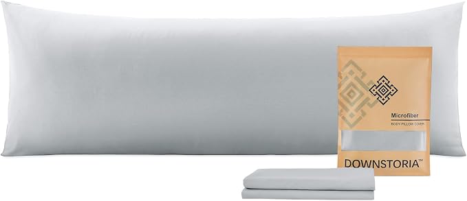 DOWNSTORIA Body Pillow Cover, Ultra Soft Microfiber Long Pillowcase, Envelope by DOWNSTORIA