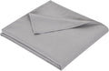 Full Flat Sheet Only， 80x96Inch Light Gray by Hotella