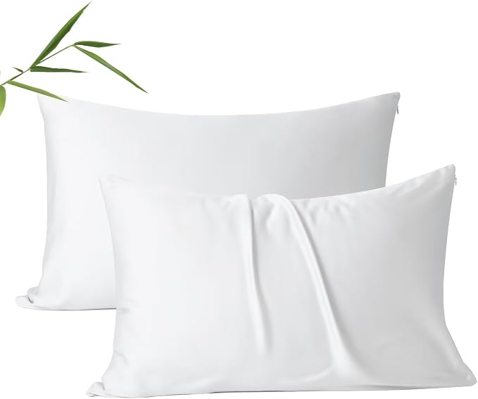 4 Pack Cooling Pillow Cases, Viscose Derived from Bamboo Pillow Protectors King by ShunjieHome