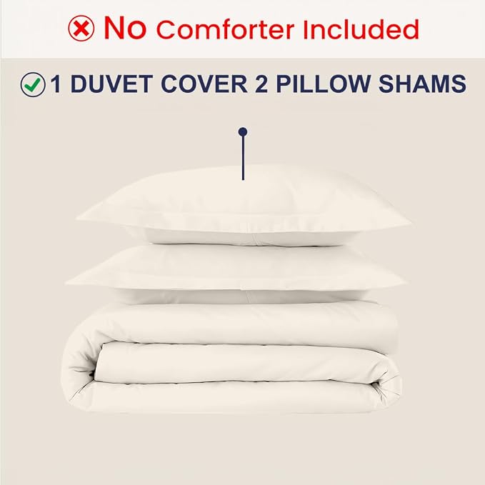 Kotton Culture 3 Pc 120"x120" Duvet Cover Set Super King Plus/Super Oversize - Image 2