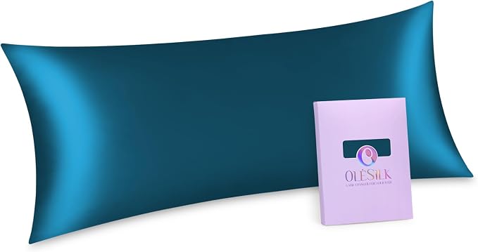 OLESILK Silk Body Pillowcase 20x54 Zippered: 100% Mulberry Silk by OLESILK