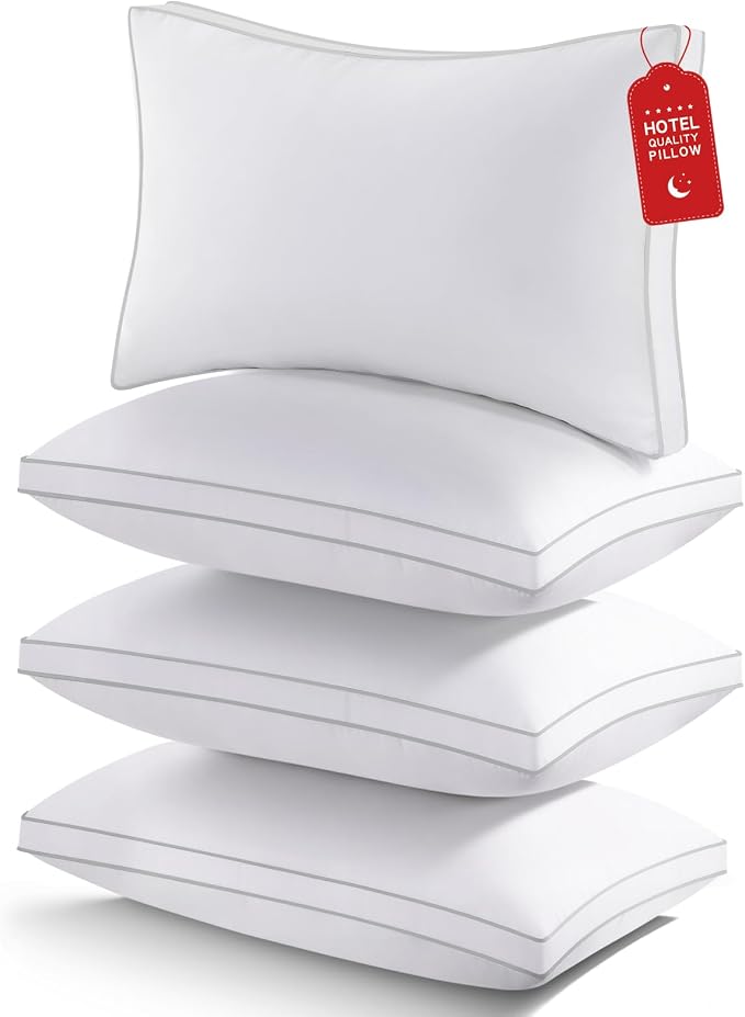 ROUMEA Pillows King Size Set of 4, Luxury Hotel Quality, Supportive by ROUMEA