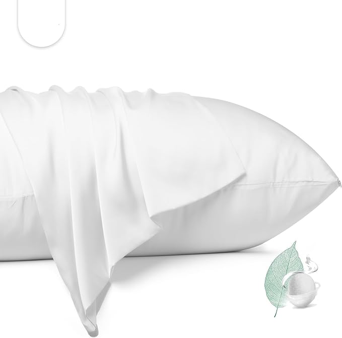 100% Mulberry Silk Pillowcase 2 Pack, King Size Silk Pillow Cases by Unknown