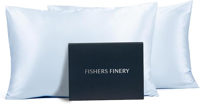 Fishers Finery 25mm 100% Pure Mulberry Silk Pillowcase by FishersFinery