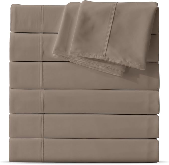 Maple&Stone King Flat Sheet 6 Pack, Premium Soft & Breathable, Brushed by MapleStone