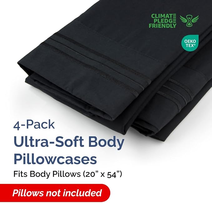 Body Pillowcases Set of 4-20x54 Long Body Pillow Case - Image 2