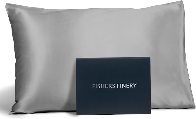 Fishers Finery 25mm 100% Pure Mulberry Silk Pillowcase by FishersFinery