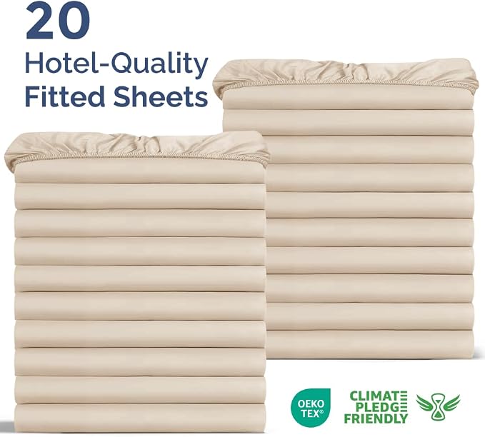Bulk Case Pack of 16 Fitted Sheets - Image 2