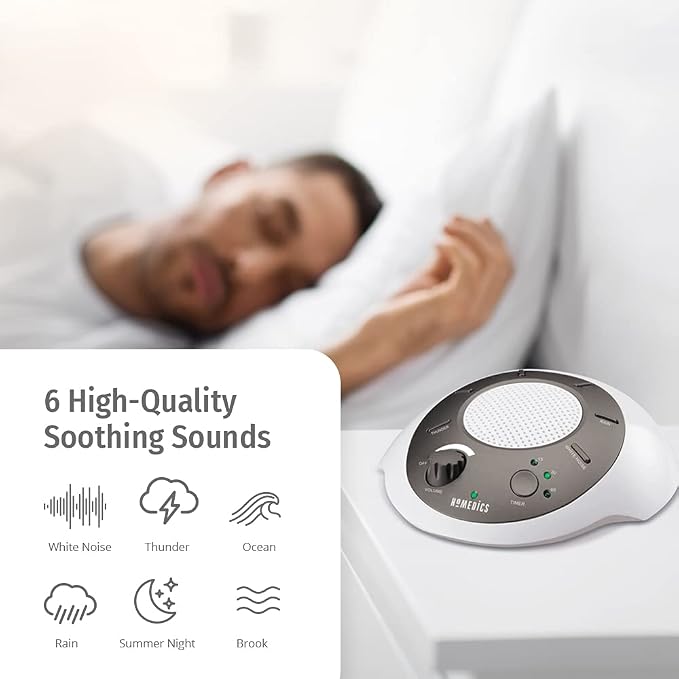 Homedics SoundSleep White Noise Sound Machine, Small Travel Sound Machine - Image 2