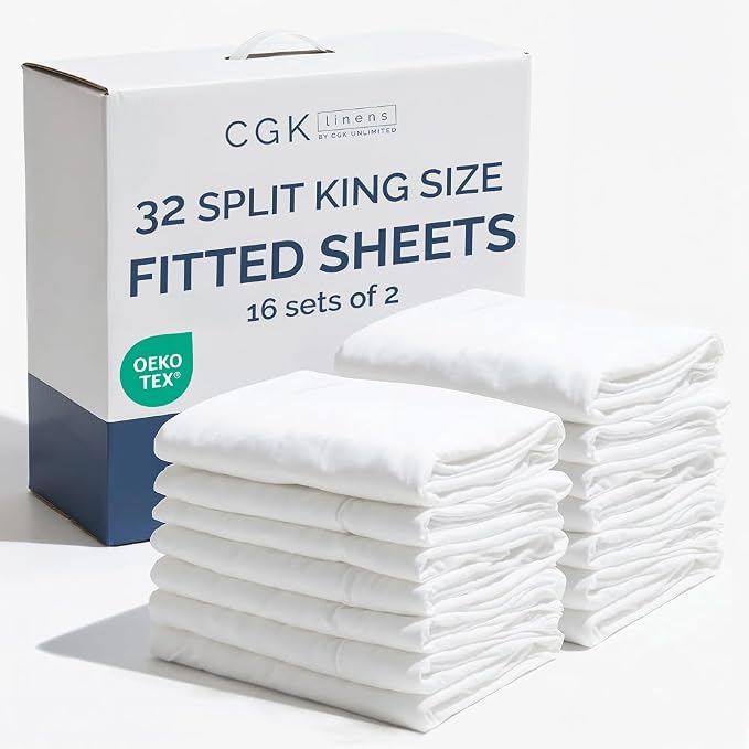 Bulk Case Pack of 16 Fitted Sheets by CGKUnlimited