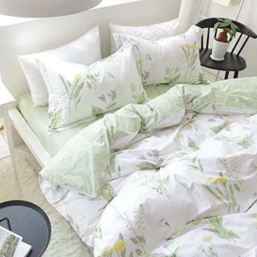 FADFAY Farmhouse Premium Shabby Green Daisy and Botanical Lavender Flowers 100% - Image 2