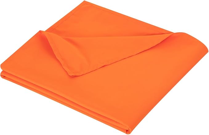 Full Flat Sheet Only， 80x96Inch Orange by Hotella