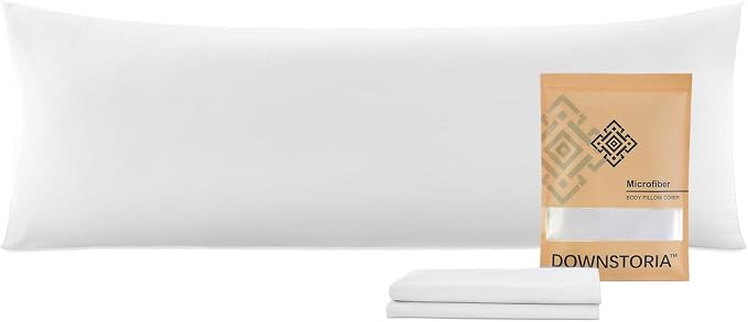 DOWNSTORIA Body Pillow Cover, Ultra Soft Microfiber Long Pillowcase, Envelope by DOWNSTORIA