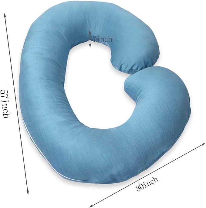 1 MIDDLE ONE Pregnancy Pillow, C Shaped Full Body Pillow - Image 8