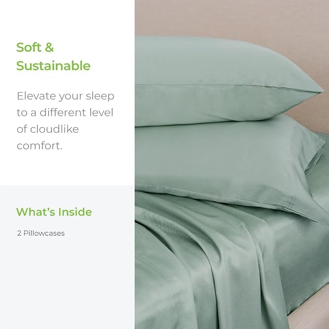 Cariloha Classic 2-Piece Twill Pillowcase Set | Tahitian Breeze | King | - Image 3
