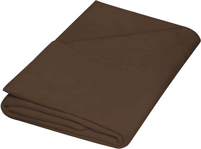 ZPECC King Flat Sheet Only 1 Pack, Durable Brown Top Bed Sheets Hypoallergenic by ZPECC-ABrandThatHasBeenFocusedOnBabyProductsFor18Years