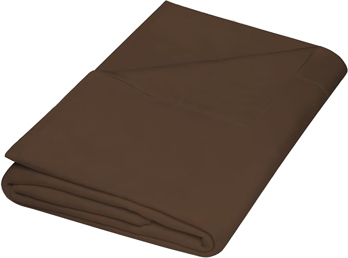 ZPECC Twin Flat Sheet Only 1 Pack, Durable Brown Top Bed Sheets Hypoallergenic by ZPECC-ABrandThatHasBeenFocusedOnBabyProductsFor18Years