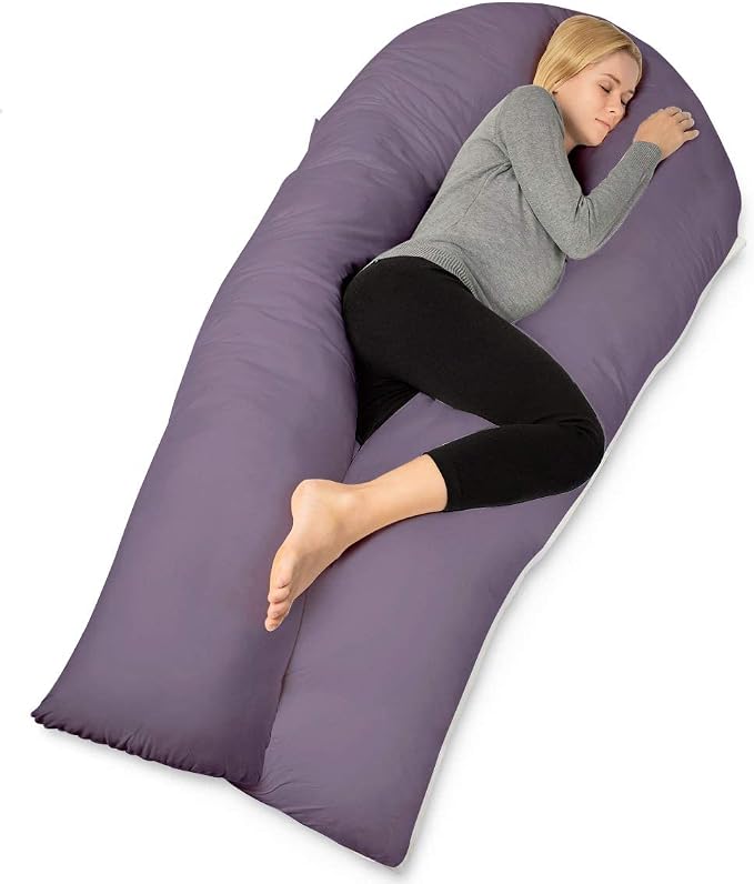 QUEEN ROSE Extra Long U Shaped Body Pillow, 65in Pregnancy Pillows by QUEENROSE