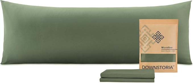 DOWNSTORIA Body Pillow Cover, Ultra Soft Microfiber Long Pillowcase, Envelope by DOWNSTORIA