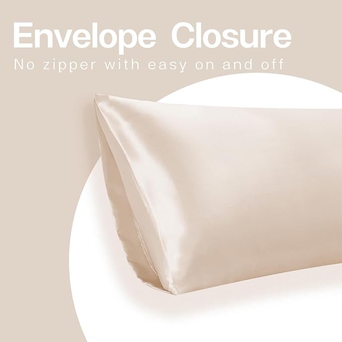 MR&HM Satin Body Pillow Cover, Soft and Breathable Body Pillow Case - Image 6