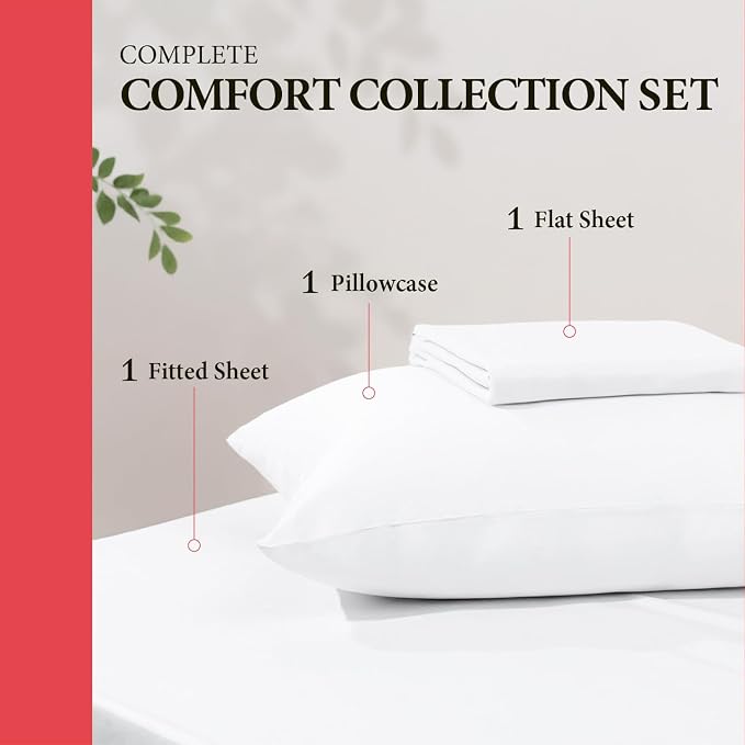 100% Egyptian Cotton Twin XL Bed Sheets Set - Image 3