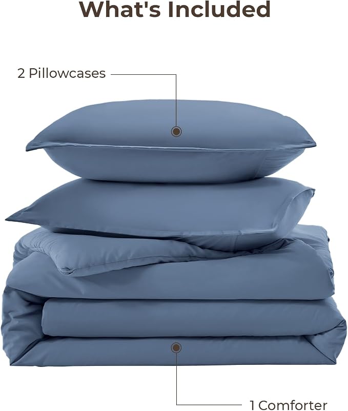 Litanika Haze Blue Oversized King Comforters Super King Size, 3 Pieces - Image 7