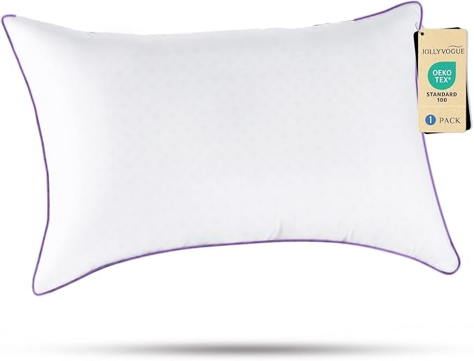 JOLLYVOGUE Pillows King Size Set of 1, Washable Supportive Single Bed Pillow by JOLLYVOGUE