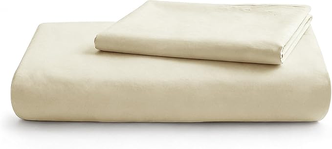 LOVQUE Cream White Cotton Duvet Cover Set, Linen-Like Natural Bedding Set - Image 7