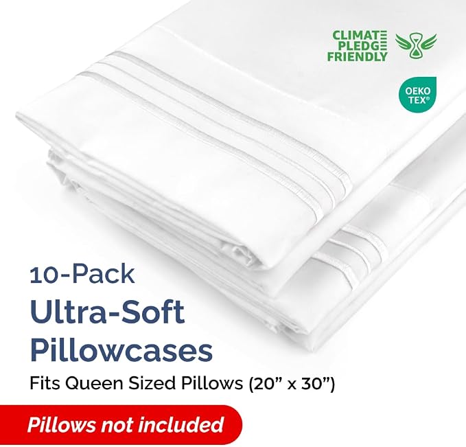 Queen Pillow Cases Set of 10 - Image 2