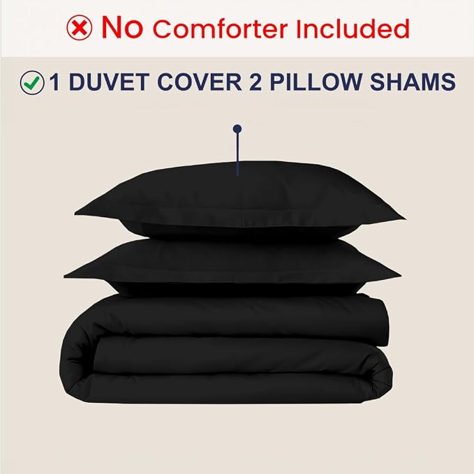 Kotton Culture 3 Pc Duvet Cover Queen Size/Full Size Set-100% Egyptian Cotton - Image 2